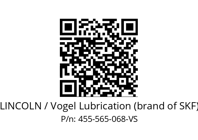   LINCOLN / Vogel Lubrication (brand of SKF) 455-565-068-VS