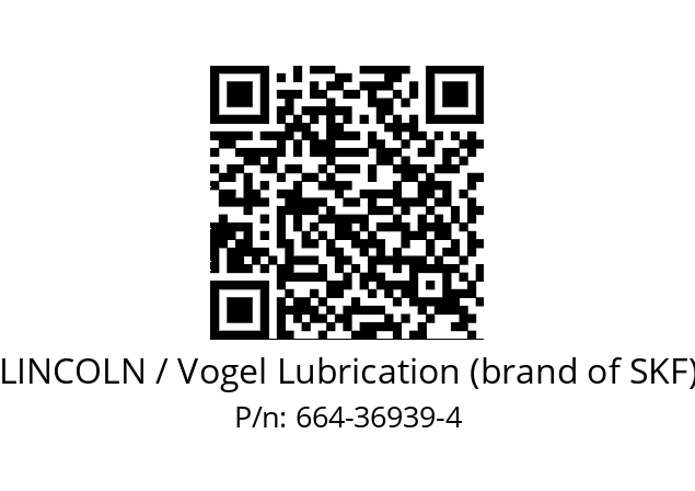   LINCOLN / Vogel Lubrication (brand of SKF) 664-36939-4