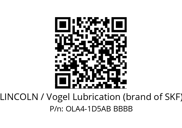   LINCOLN / Vogel Lubrication (brand of SKF) OLA4-1D5AB BBBB