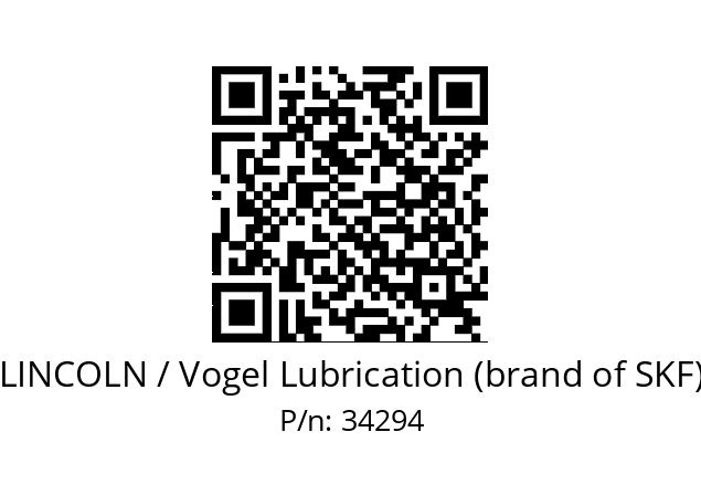   LINCOLN / Vogel Lubrication (brand of SKF) 34294