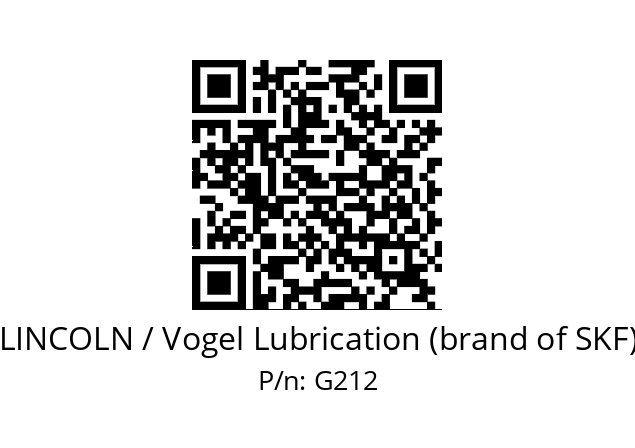   LINCOLN / Vogel Lubrication (brand of SKF) G212