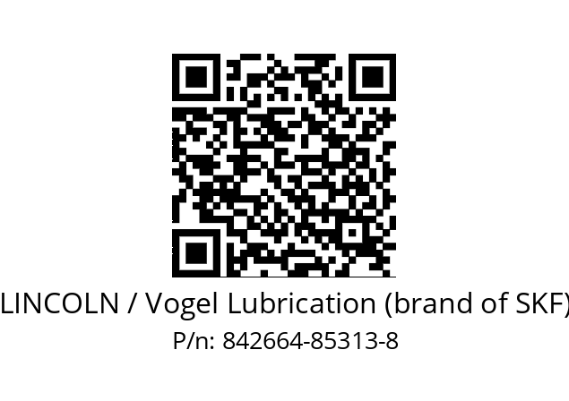   LINCOLN / Vogel Lubrication (brand of SKF) 842664-85313-8