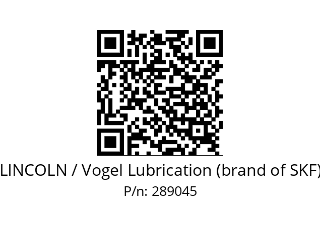   LINCOLN / Vogel Lubrication (brand of SKF) 289045