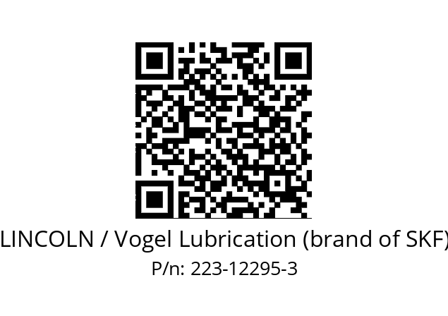   LINCOLN / Vogel Lubrication (brand of SKF) 223-12295-3