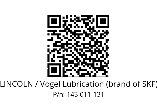   LINCOLN / Vogel Lubrication (brand of SKF) 143-011-131