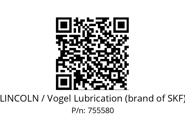   LINCOLN / Vogel Lubrication (brand of SKF) 755580