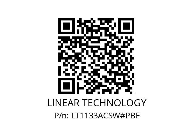   LINEAR TECHNOLOGY LT1133ACSW#PBF