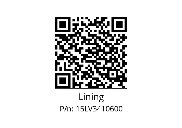   Lining 15LV3410600