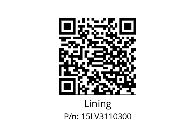   Lining 15LV3110300