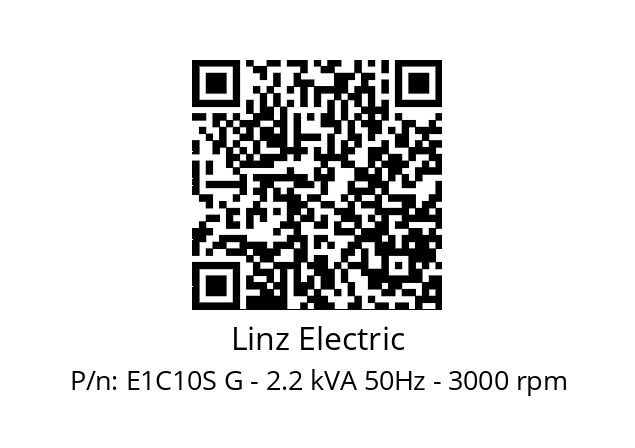   Linz Electric E1C10S G - 2.2 kVA 50Hz - 3000 rpm