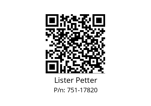   Lister Petter 751-17820