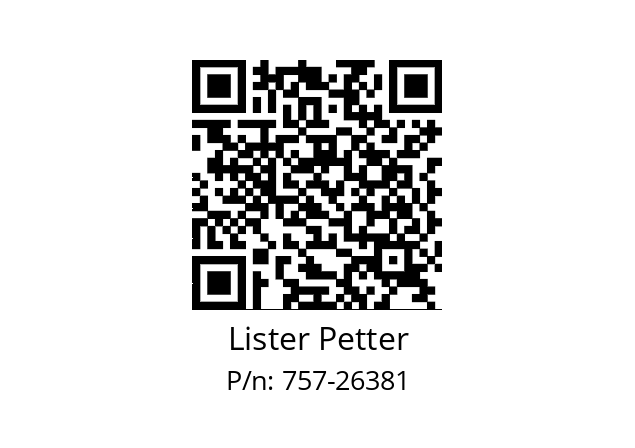   Lister Petter 757-26381