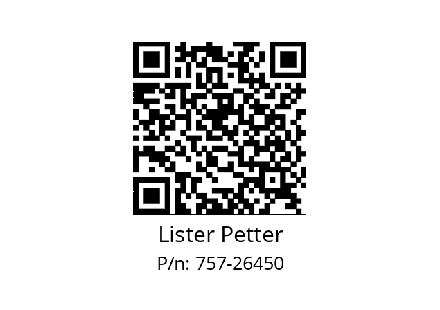   Lister Petter 757-26450