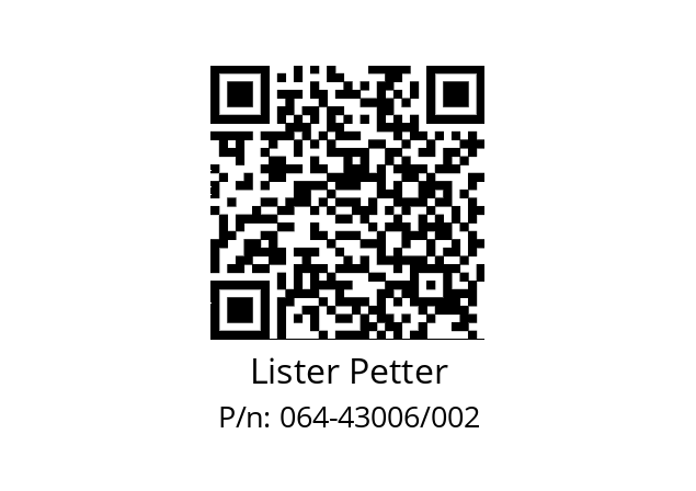   Lister Petter 064-43006/002