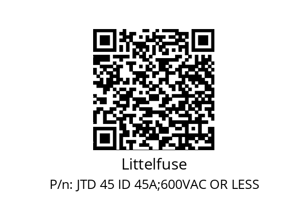   Littelfuse JTD 45 ID 45A;600VAC OR LESS