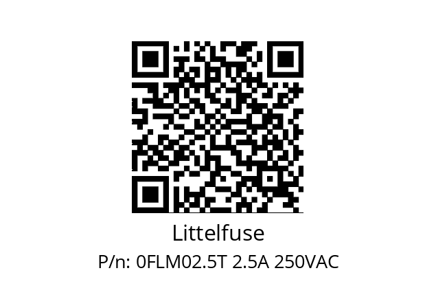   Littelfuse 0FLM02.5T 2.5A 250VAC