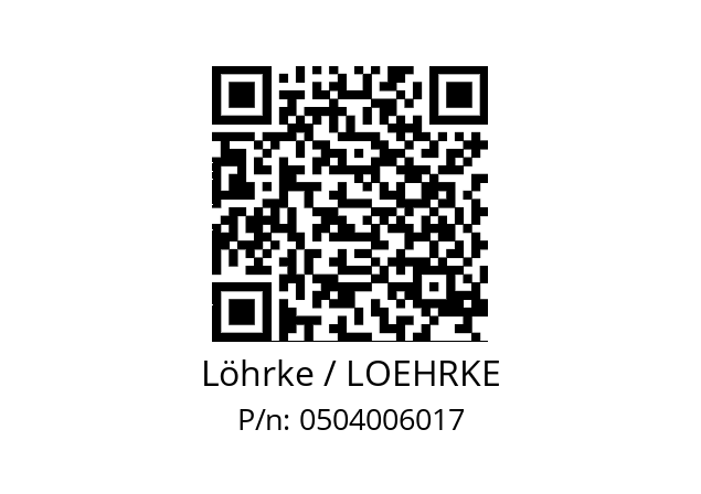   Löhrke / LOEHRKE 0504006017