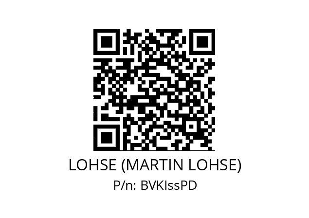   LOHSE (MARTIN LOHSE) BVKIssPD