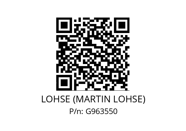   LOHSE (MARTIN LOHSE) G963550