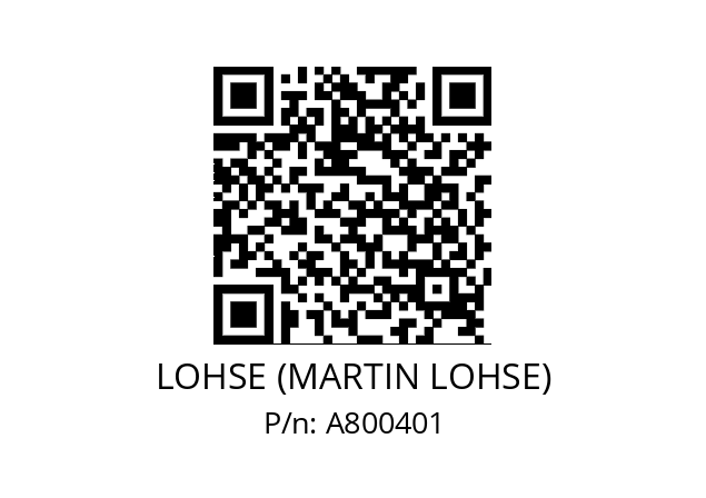   LOHSE (MARTIN LOHSE) A800401