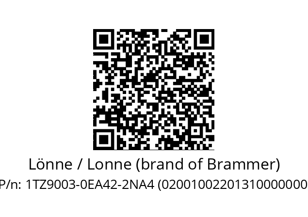   Lönne / Lonne (brand of Brammer) 1TZ9003-0EA42-2NA4 (02001002201310000000)