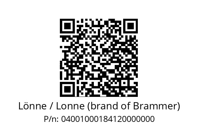   Lönne / Lonne (brand of Brammer) 04001000184120000000