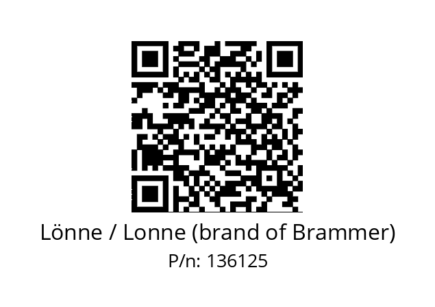   Lönne / Lonne (brand of Brammer) 136125