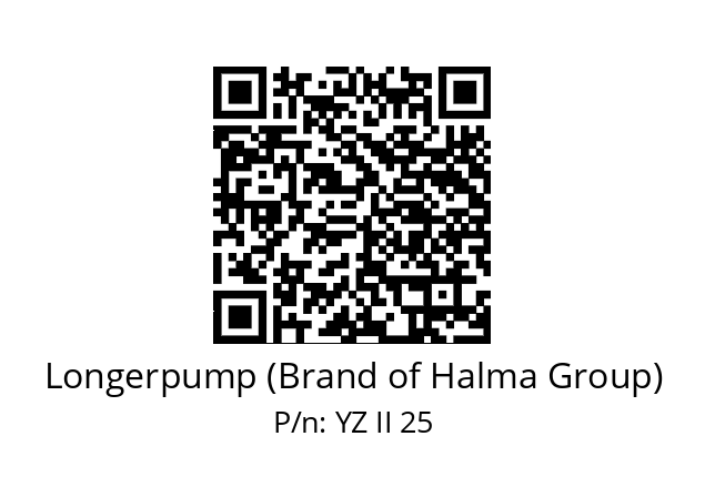   Longerpump (Brand of Halma Group) YZ II 25