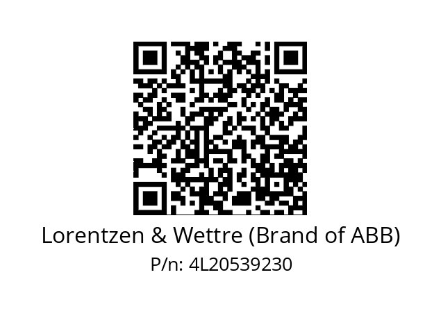   Lorentzen & Wettre (Brand of ABB) 4L20539230