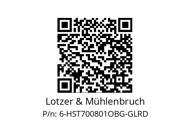   Lotzer & Mühlenbruch 6-HST700801OBG-GLRD