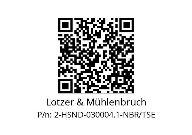   Lotzer & Mühlenbruch 2-HSND-030004.1-NBR/TSE