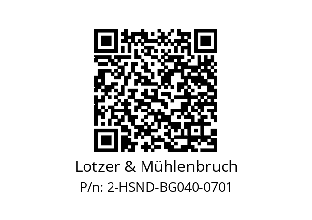   Lotzer & Mühlenbruch 2-HSND-BG040-0701