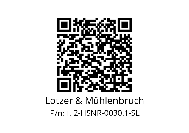   Lotzer & Mühlenbruch f. 2-HSNR-0030.1-SL