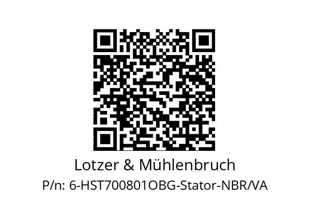   Lotzer & Mühlenbruch 6-HST700801OBG-Stator-NBR/VA