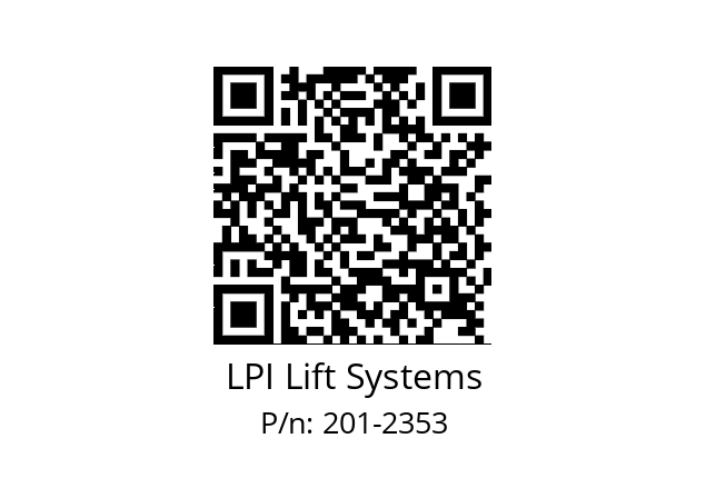   LPI Lift Systems 201-2353