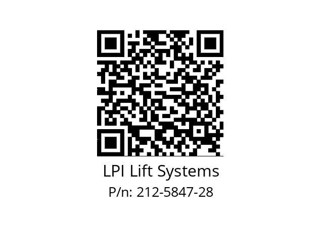   LPI Lift Systems 212-5847-28