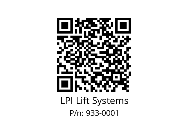   LPI Lift Systems 933-0001