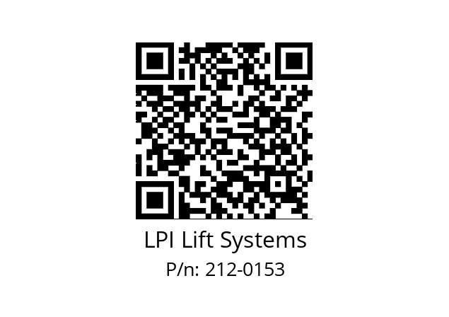   LPI Lift Systems 212-0153