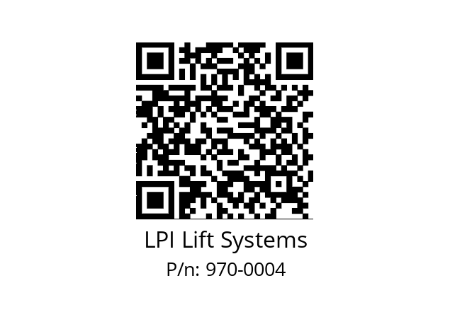   LPI Lift Systems 970-0004