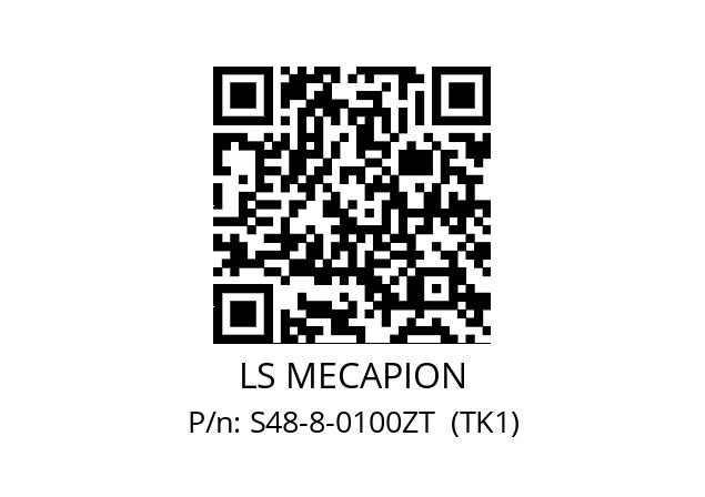   LS MECAPION S48-8-0100ZT  (TK1)