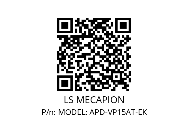   LS MECAPION MODEL: APD-VP15AT-EK