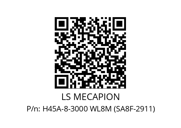   LS MECAPION H45A-8-3000 WL8M (SA8F-2911)