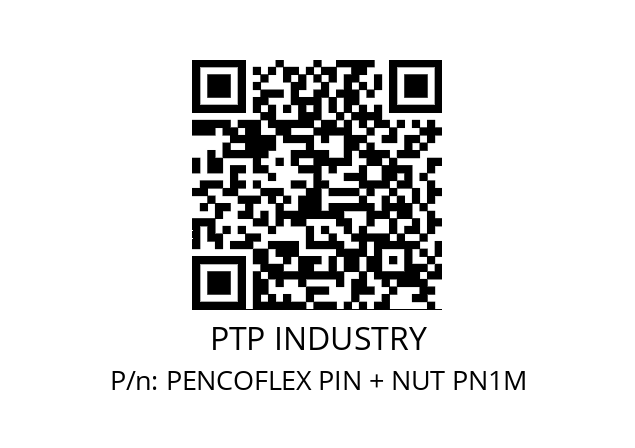   PTP INDUSTRY PENCOFLEX PIN + NUT PN1M