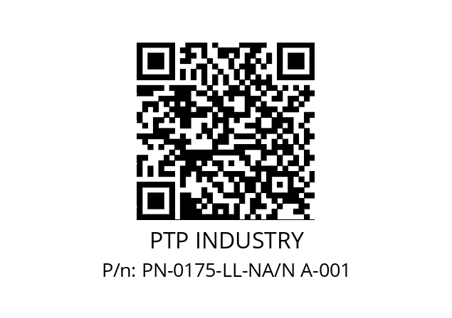   PTP INDUSTRY PN-0175-LL-NA/N A-001