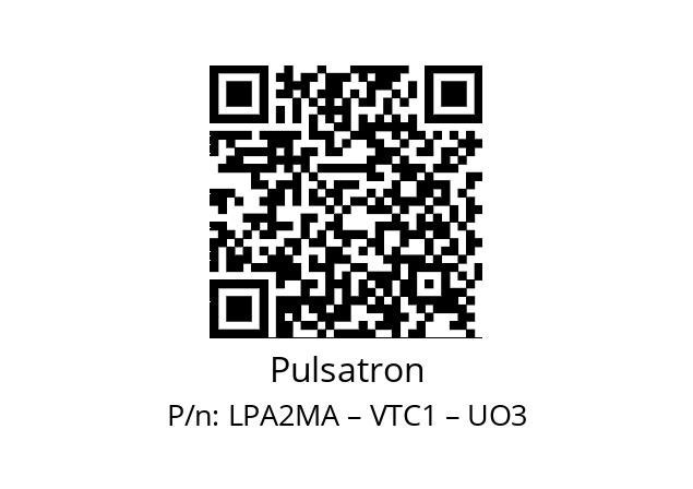   Pulsatron LPA2MA – VTC1 – UO3