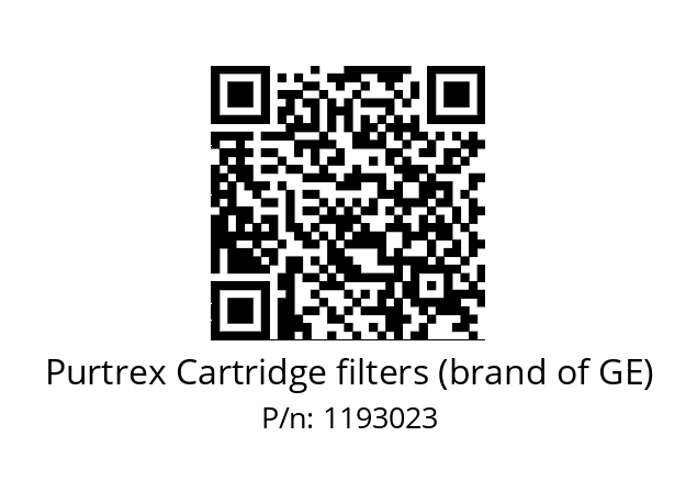   Purtrex Cartridge filters (brand of GE) 1193023