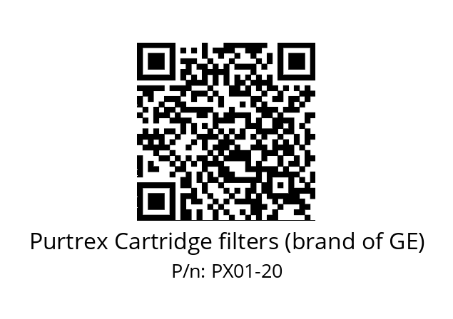   Purtrex Cartridge filters (brand of GE) PX01-20