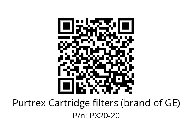   Purtrex Cartridge filters (brand of GE) PX20-20