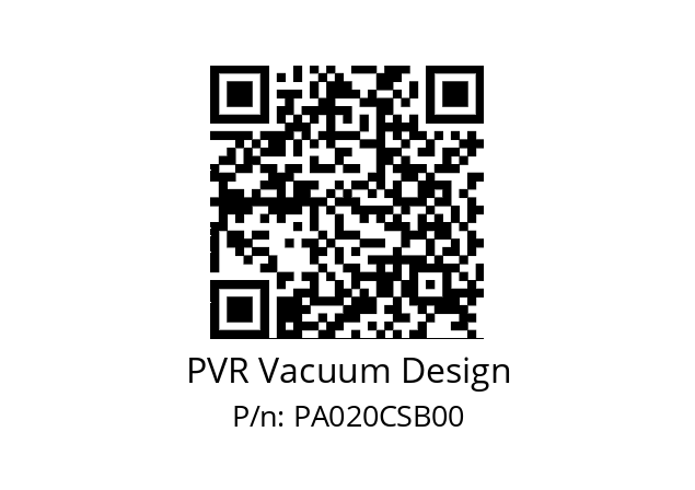   PVR Vacuum Design PA020CSB00