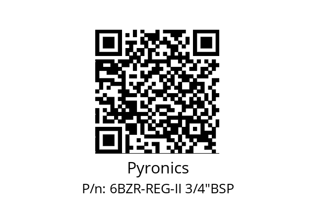   Pyronics 6BZR-REG-II 3/4"BSP